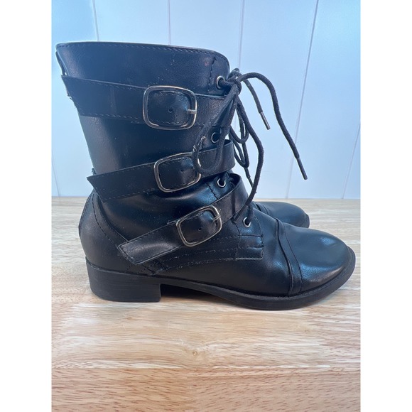 CHARLOTTE RUSE motto combat boot buckles size 7 - Picture 4 of 6